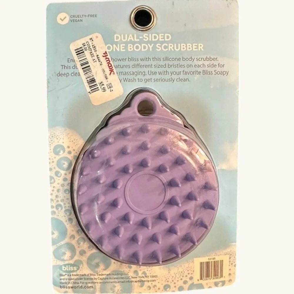 Bliss Go Scrubs‎ Dual Sided Silicone Body Scrubber Lavender